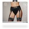 Ouch! Porte-Jarretelles vibrant Strap-On Thong Garters Noir